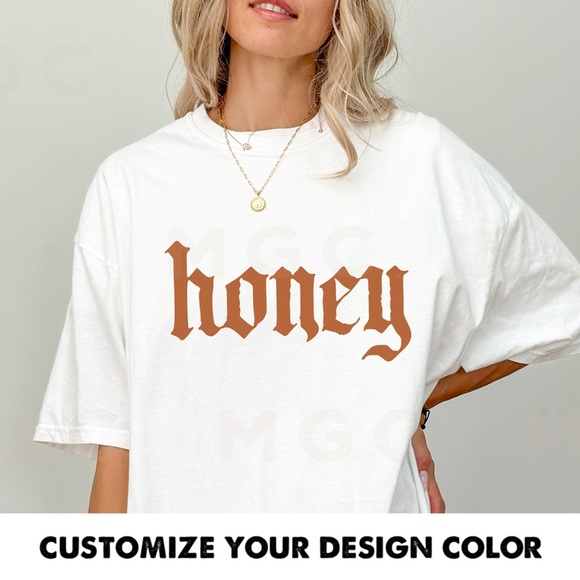 Comfort Colors Old English Honey Shirt - Picture 1 of 10